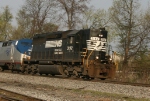 NS 3192 leads a very late Amtrak train 20 northbound at Aycock